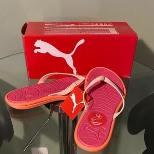 Puma Women's Pink and Orange Sandals